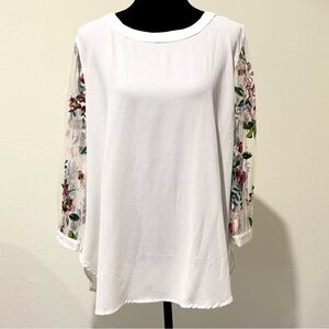 Giddy Up Glamour Floral Blouse - Large